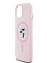 Karl Lagerfeld Liquid Silicone Karl und Choupette Magsafe Back Cover für iPhone 15 Pink Karl Lagerfeld