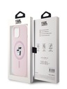 Karl Lagerfeld Liquid Silicone Karl und Choupette Magsafe Back Cover für iPhone 15 Pink Karl Lagerfeld