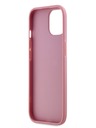 Karl Lagerfeld Wrinkled PU Signature Logo Back Cover für iPhone 15 Pink Karl Lagerfeld