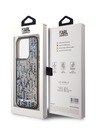 Karl Lagerfeld Liquid Glitter Monogram Gradient Back Cover für iPhone 15 Pro Schwarz Karl Lagerfeld