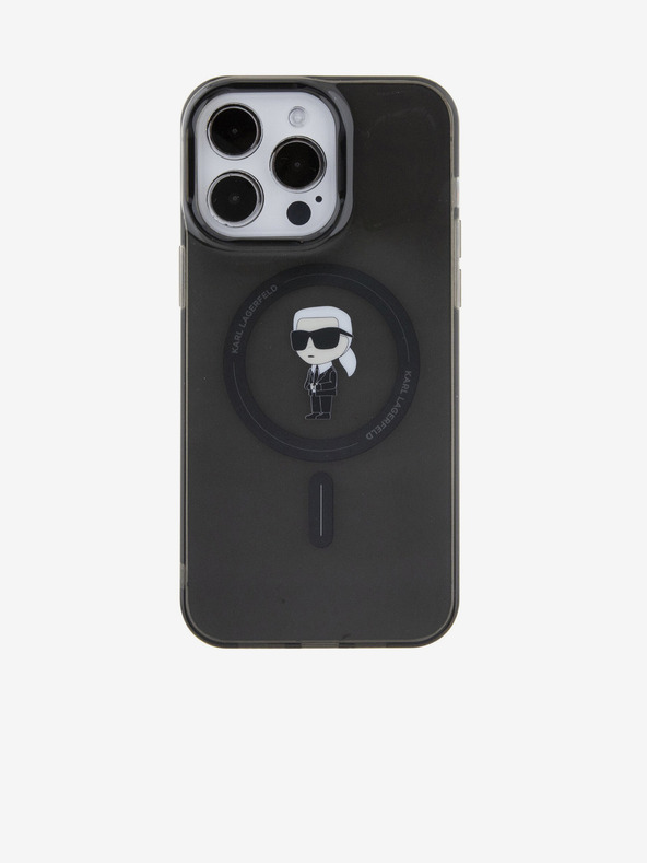 Karl Lagerfeld IML Ikonik MagSafe Back Cover für iPhone 15 Pro Max Schwarz Karl Lagerfeld