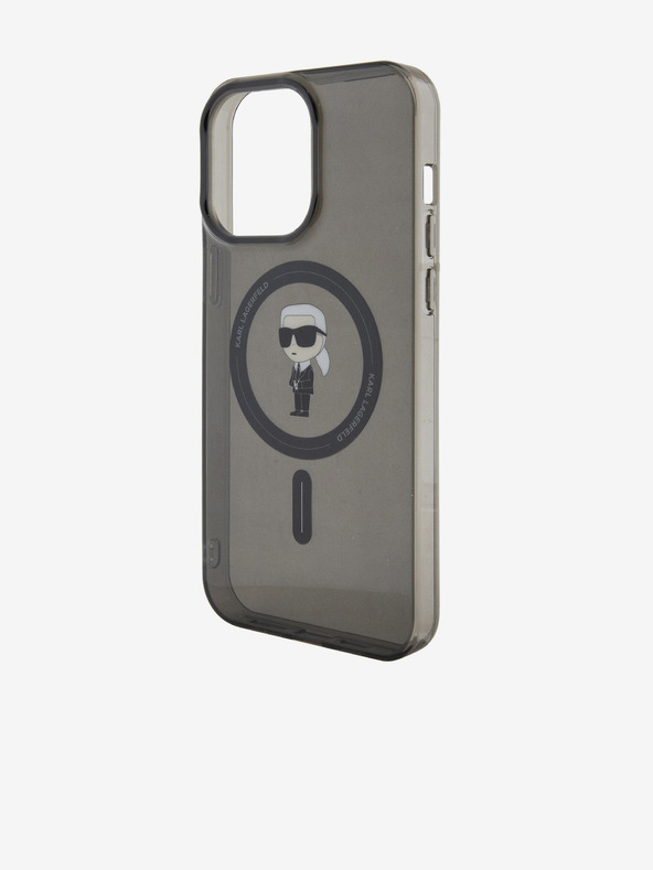 Karl Lagerfeld IML Ikonik MagSafe Back Cover für iPhone 15 Pro Max Schwarz Karl Lagerfeld