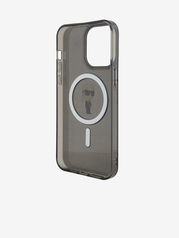 Karl Lagerfeld IML Ikonik MagSafe Back Cover für iPhone 15 Pro Max Schwarz Karl Lagerfeld