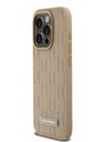 Karl Lagerfeld PU Leder Monogramm Metall Logo MagSafe Back Cover für iPhone 14 Pro Max Beige Karl Lagerfeld