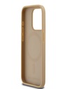Karl Lagerfeld PU Leder Monogramm Metall Logo MagSafe Back Cover für iPhone 14 Pro Max Beige Karl Lagerfeld