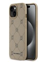 Karl Lagerfeld PU Karl Heads Pattern Magsafe Back Cover für iPhone 15 Beige Karl Lagerfeld