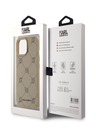 Karl Lagerfeld PU Karl Heads Pattern Magsafe Back Cover für iPhone 15 Beige Karl Lagerfeld