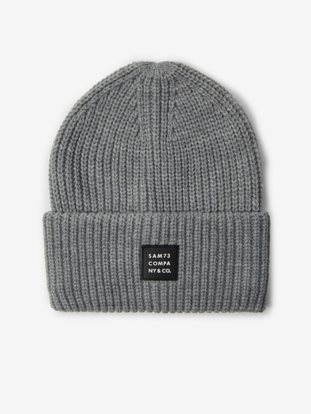 Sam 73 Graue Unisex-Wintermütze gerippt SAM 73 Dublin