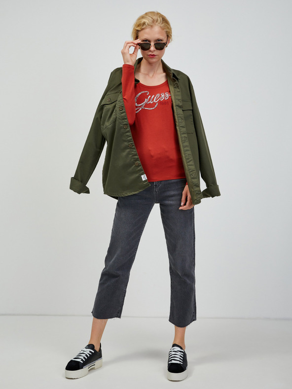 Guess Brick Langarm-T-Shirt Guess Bryanna für Frauen