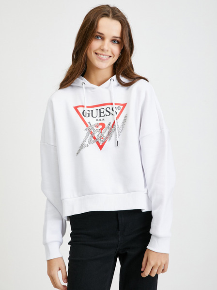 Guess Weißer Guess Damen-Kapuzenpullover in Übergröße