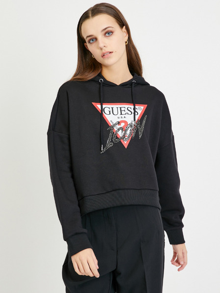 Guess Schwarzer Damen-Kapuzenpullover von Guess in Übergröße