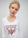 Guess Weißes T-Shirt mit langen Ärmeln von Guess