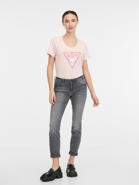 Guess Hellrosa Damen-Shirt aus Satin von Guess