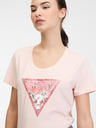 Guess Hellrosa Damen-Shirt aus Satin von Guess
