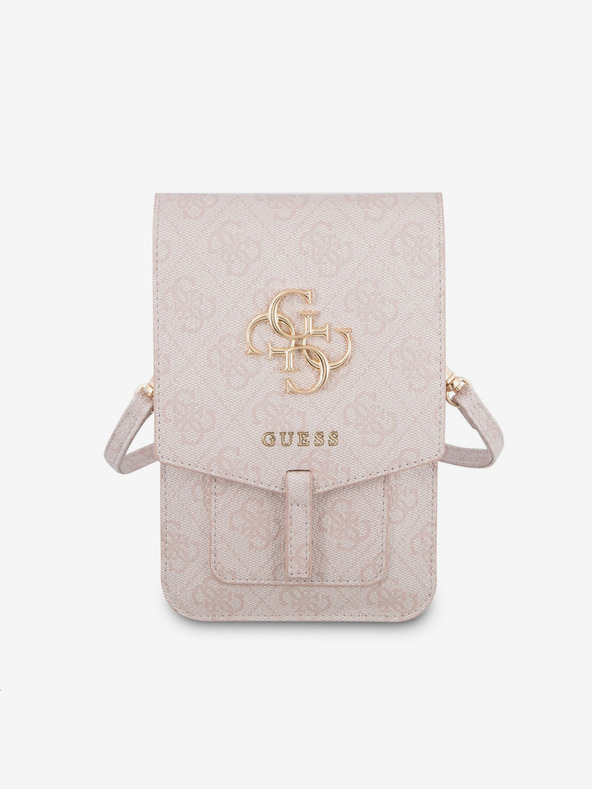 Guess Guess PU 4G Metall-Logo Handytasche Rosa
