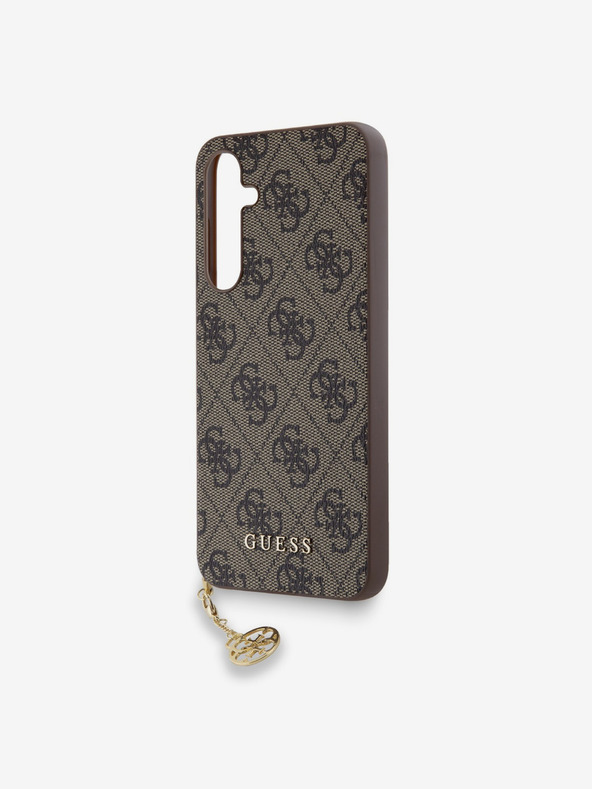 Guess Guess 4G Charm Rückenlehne für Samsung Galaxy A55 Braun