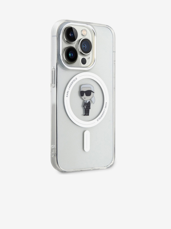 Karl Lagerfeld Karl Lagerfeld IML Ikonik MagSafe Back Cover für iPhone 15 Pro Transparent