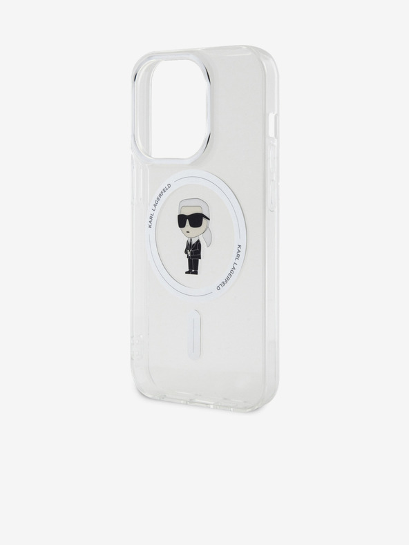 Karl Lagerfeld Karl Lagerfeld IML Ikonik MagSafe Back Cover für iPhone 15 Pro Transparent
