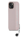 Karl Lagerfeld Karl Lagerfeld PU Saffiano Strass Charm Back Cover für iPhone 15 Pink