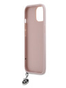 Karl Lagerfeld Karl Lagerfeld PU Saffiano Strass Charm Back Cover für iPhone 15 Pink