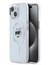 Karl Lagerfeld Karl Lagerfeld IML Choupette Head Metallrahmen MagSafe Back Cover für iPhone 15 Transparent