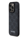 Karl Lagerfeld PU Leder Monogramm Metall Logo Magsafe Back Cover für iPhone 15 Pro Max Schwarz Karl Lagerfeld