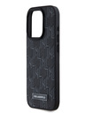Karl Lagerfeld PU Leder Monogramm Metall Logo Magsafe Back Cover für iPhone 15 Pro Max Schwarz Karl Lagerfeld