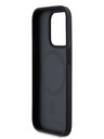 Karl Lagerfeld PU Leder Monogramm Metall Logo Magsafe Back Cover für iPhone 15 Pro Max Schwarz Karl Lagerfeld