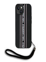 Karl Lagerfeld PU Saffiano Athleisure Stripe and Strap Schutzhülle für iPhone 15 Rosa Karl Lagerfeld