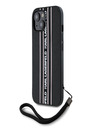 Karl Lagerfeld PU Saffiano Athleisure Stripe and Strap Schutzhülle für iPhone 15 Rosa Karl Lagerfeld