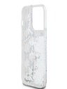 Karl Lagerfeld Liquid Glitter Monogram Gradient Back Cover für iPhone 14 Pro Weiß Karl Lagerfeld