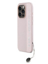 Karl Lagerfeld Karl Lagerfeld PU Saffiano Strass Charm Back Cover für iPhone 15 Pro Pink