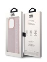 Karl Lagerfeld Karl Lagerfeld PU Saffiano Strass Charm Back Cover für iPhone 15 Pro Pink