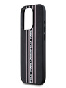 Karl Lagerfeld PU Saffiano Athleisure Stripe and Strap Back Cover für iPhone 15 Pro Max Rosa Karl Lagerfeld
