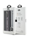 Karl Lagerfeld PU Saffiano Athleisure Stripe and Strap Back Cover für iPhone 15 Pro Max Rosa Karl Lagerfeld