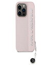Karl Lagerfeld Karl Lagerfeld PU Saffiano Rhinestone Charm Back Cover für iPhone 14 Pro Rosa