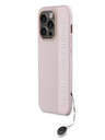 Karl Lagerfeld Karl Lagerfeld PU Saffiano Rhinestone Charm Back Cover für iPhone 14 Pro Rosa