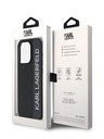 Karl Lagerfeld Karl Lagerfeld PU Saffiano Strass Charm Back Cover für iPhone 15 Pro Max Schwarz