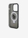 Karl Lagerfeld Ringstand Karl und Choupette MagSafe Back Cover für iPhone 15 Pro Schwarz Karl Lagerfeld