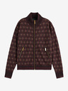 Scotch & Soda Burgunderfarbener gemusterter Damen-Bomber von Scotch & Soda
