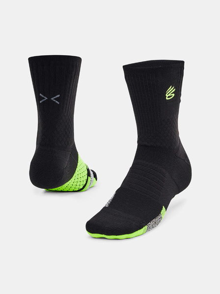 Under Armour Unisex Under Armour Curry UA AD Playmaker 1p Mid-BLK Socken