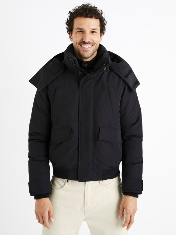 Celio Schwarze Herren Celio Cuchunky Winterjacke
