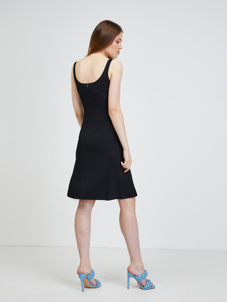 Guess Schwarzes Damen-Rippenkleid Guess Lucille