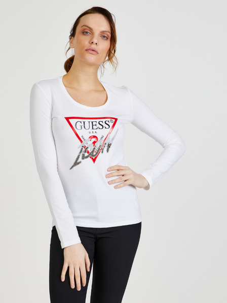 Guess Weißes Guess Icon Damenhemd