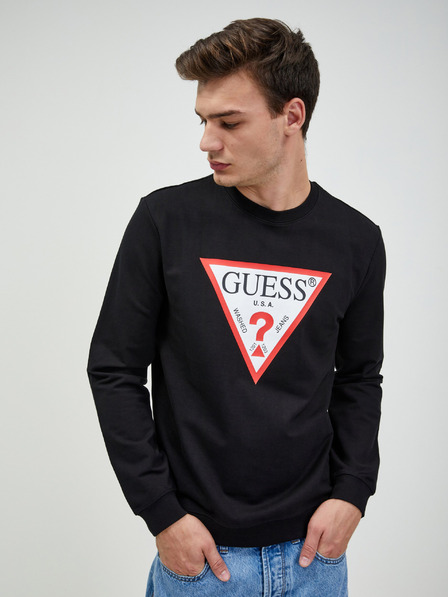 Guess Schwarzes Herren Guess Audley Sweatshirt