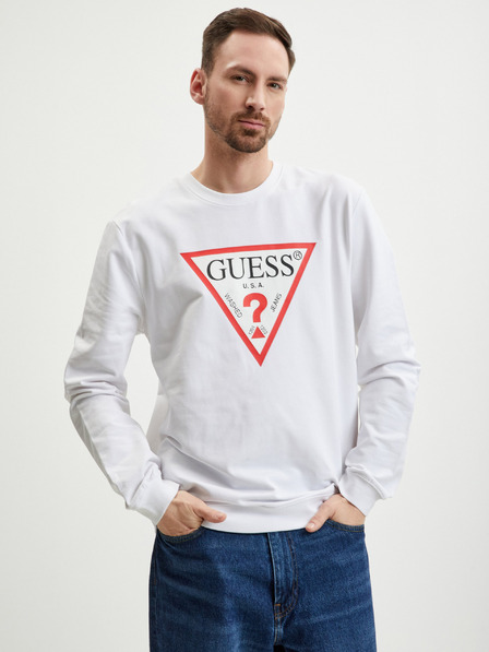 Guess Weißes Guess Herren-Sweatshirt Audley