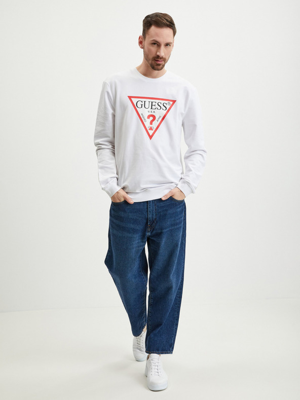 Guess Weißes Guess Herren-Sweatshirt Audley