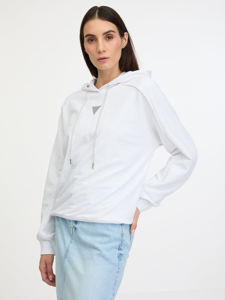 Guess Weißes Guess Mini-Dreieckssweatshirt für Frauen