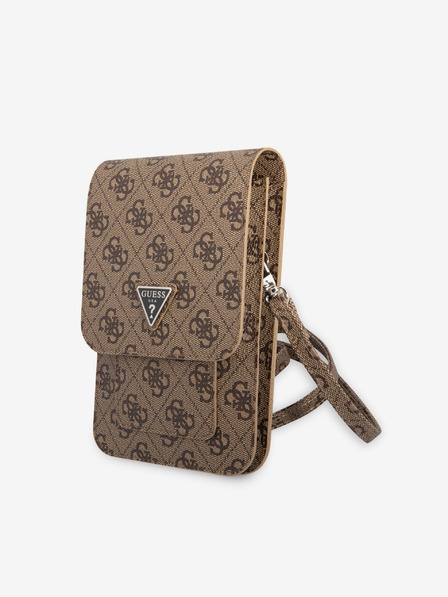 Guess Guess PU 4G Triangle Logo Handytasche Braun