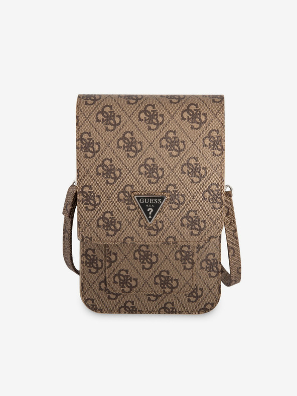Guess Guess PU 4G Triangle Logo Handytasche Braun